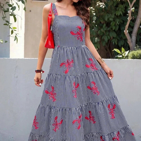 Multicolor Boho Women's Light Casual Plaid - Picture 5 of 5